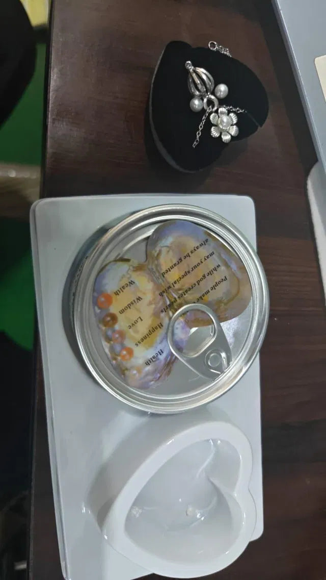 Shell Canned Oyster Love Pearl Necklace