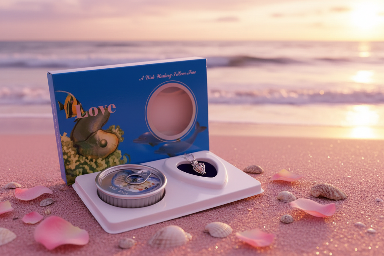 Shell Canned Oyster Love Pearl Necklace
