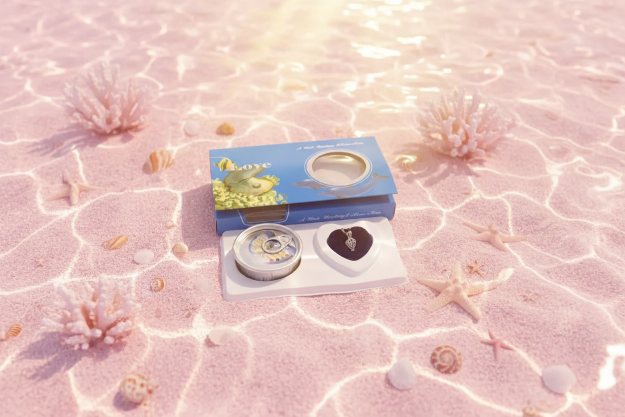 Shell Canned Oyster Love Pearl Necklace