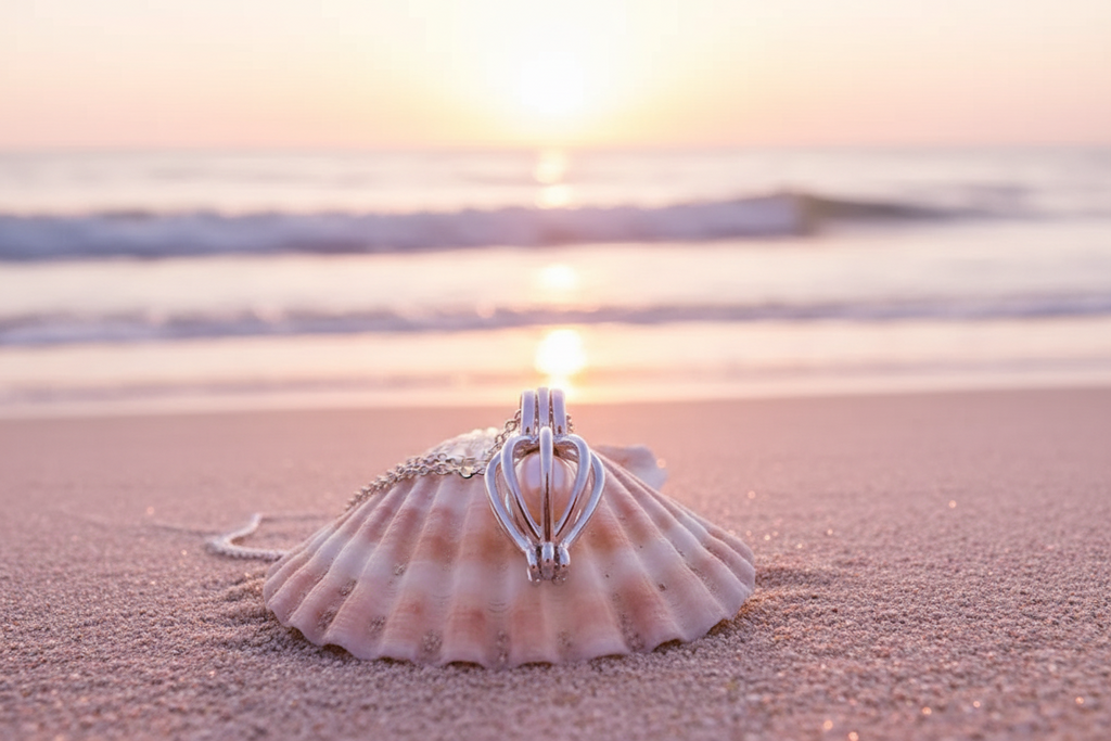 Shell Canned Oyster Love Pearl Necklace