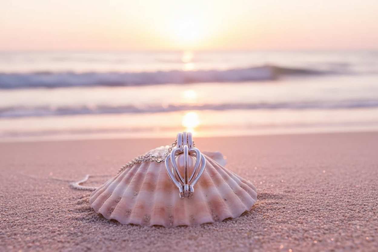 Shell Canned Oyster Love Pearl Necklace
